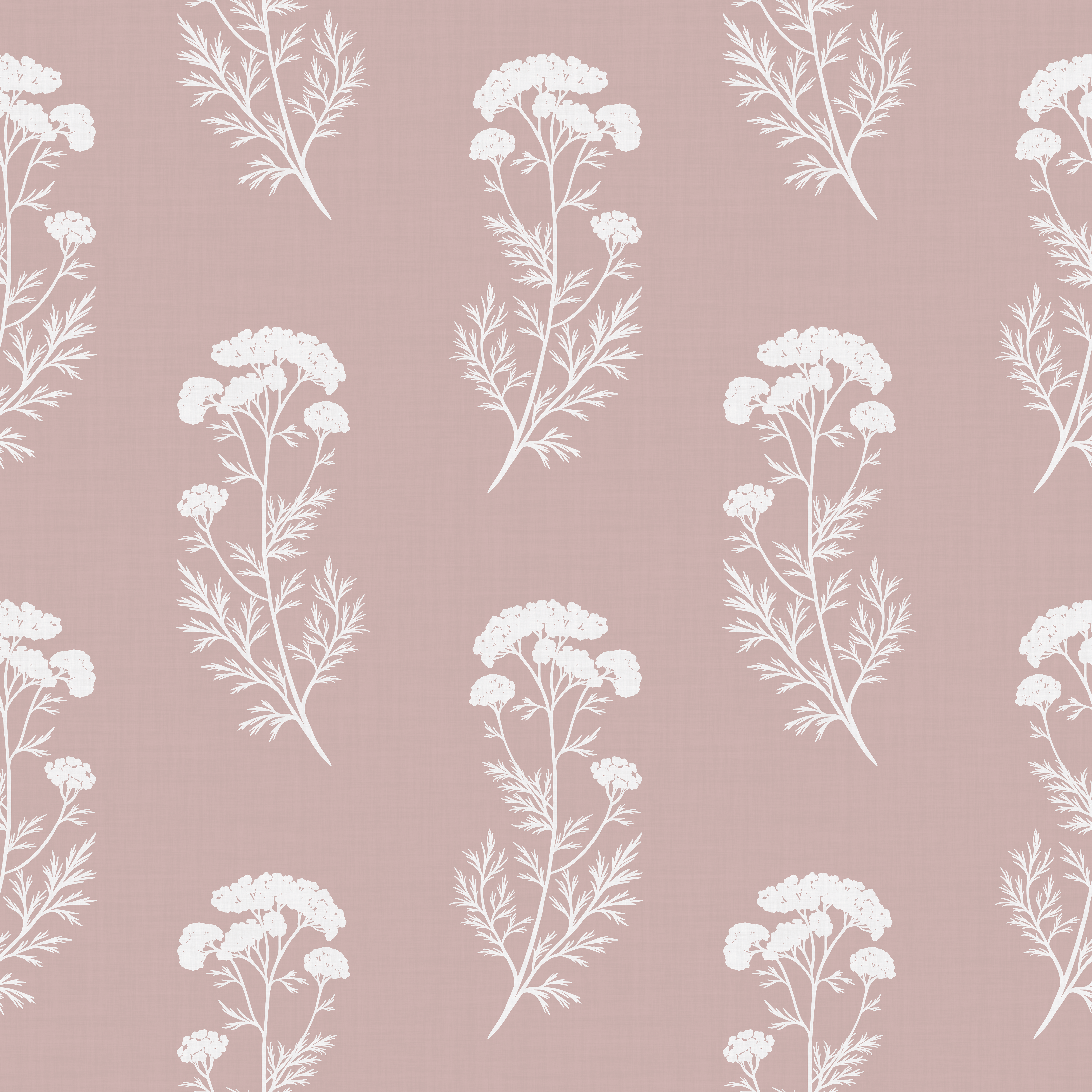 White floral pattern on a pink background